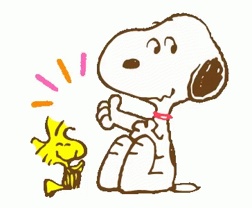 an illustration of snoopy talking on the phone