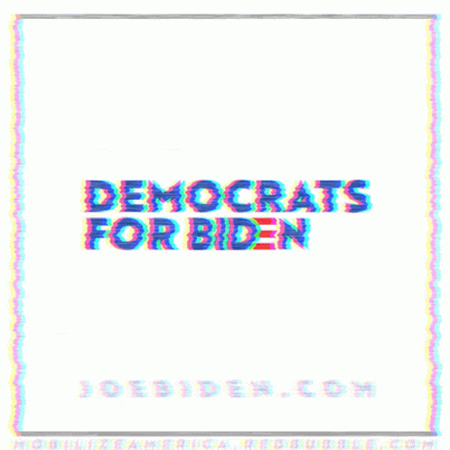 a white and red sign reading democracy for biden