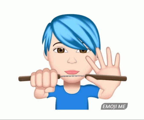 an animated drawing of a person making the ok sign with her finger