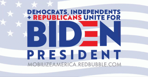 a campaign with the logo for biden president