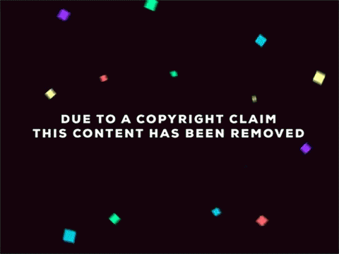 an ad for copyright claim with text reading due to a copyright claim, this content has been removed