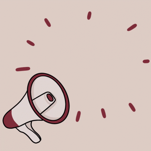 an illustration of a megaphone with lots of sprinkles