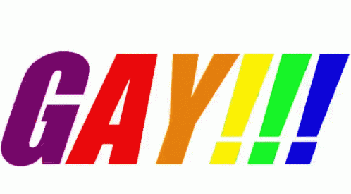 gay rainbow word with the words gay in it