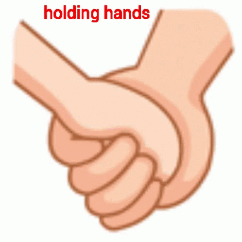 two hands with a long hand in the middle