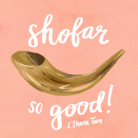 the words shofar so good and a painting of a banana