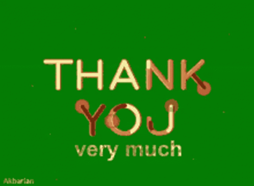 a thank you message written into blue paint on a green background