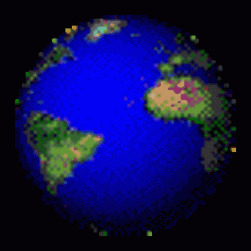 an extreme closeup of the earth, showing a dark background