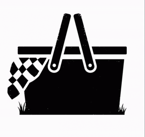 the logo of a picnic basket with two crossed forks