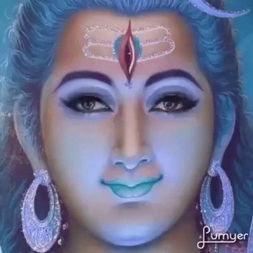 painting of a woman's face with the symbol of the zodiac sign caprictat