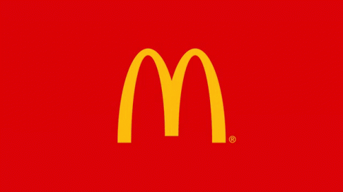 the mcdonald's logo is shown in blue