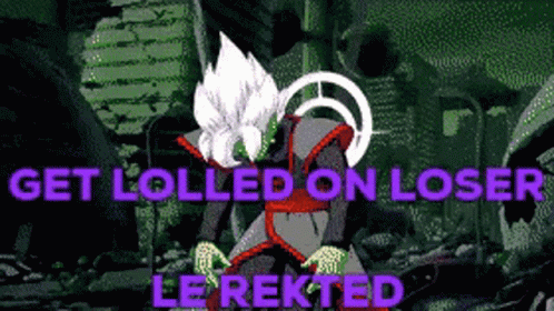 a sonic the hedge and the text get melted on loser