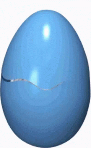 a computer generated picture of a sphere egg with light brown skin and white trim