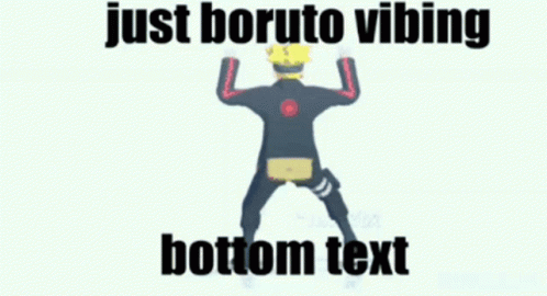 a man with his hands up, and the words just bort to viring bottom text
