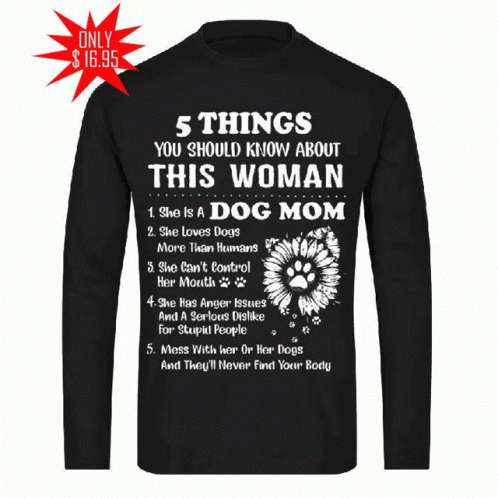 a black shirt with the words and symbols for dogs