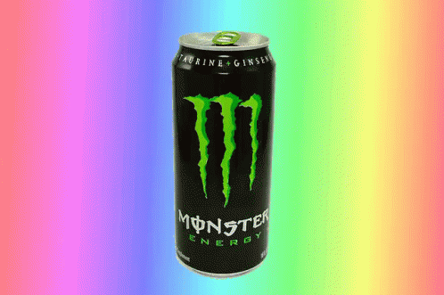 an energy drink with the monster logo on it