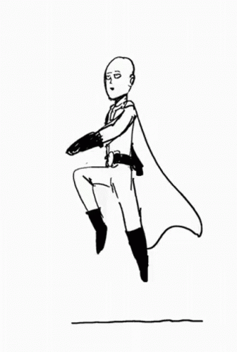 a black and white drawing of an animated superhero