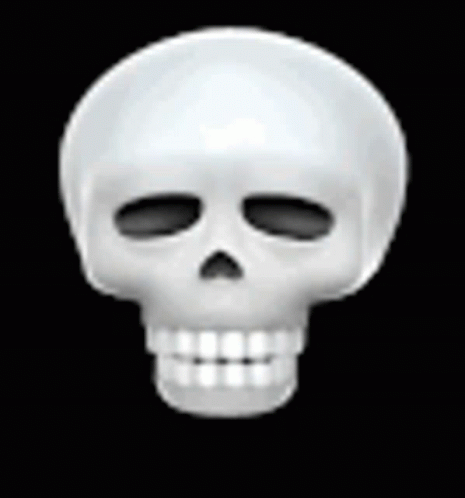 a cartoon image of a white skull