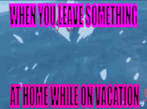 an image with the words when you leave soing at home while on vacation