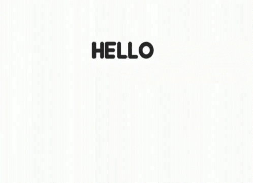 the word hello spelled with black font on white background