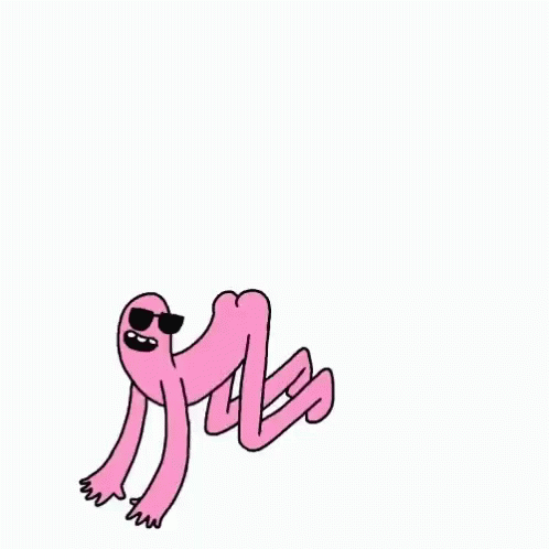 a purple sock monkey in a pair of sunglasses is floating