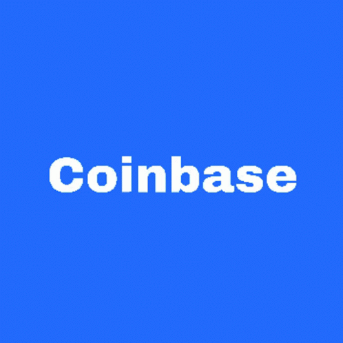 an orange background with the words coinbase
