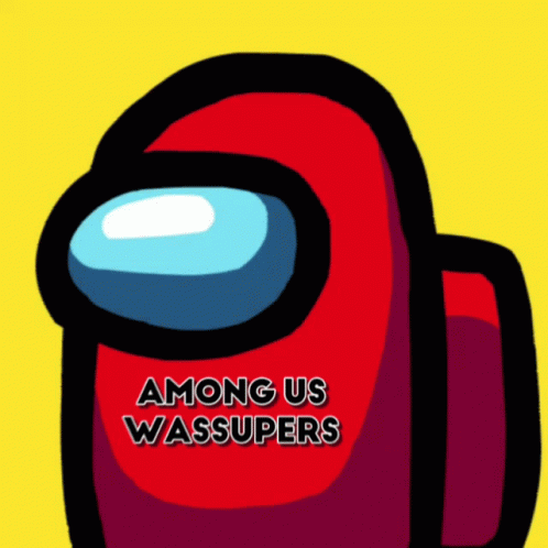 a blue backpack with an emongus text in front