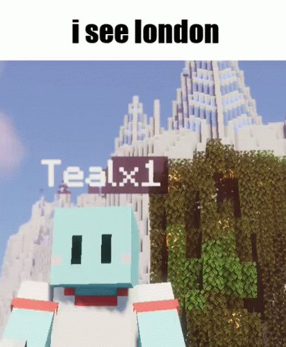 a minecraft guy is in front of a tall building