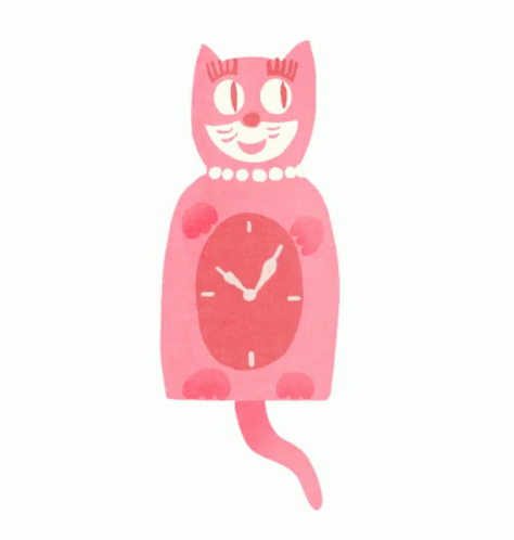 a picture of a clock in the shape of a cat