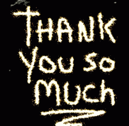 the word thank you so much in white chalk on black background