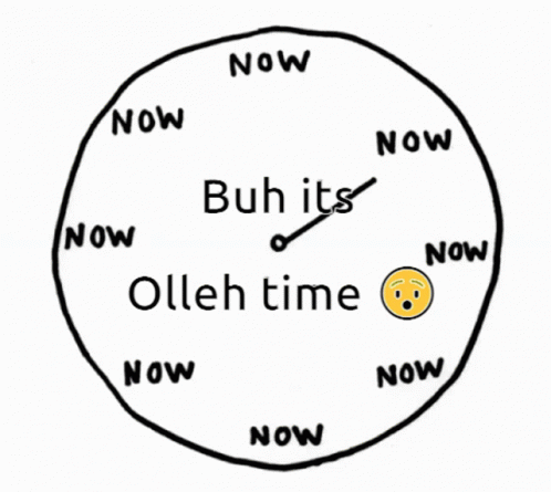 a drawing of the time in which someone is telling them how to turn on