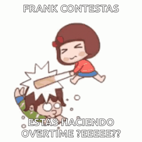 an image of a woman in the air above another girl with the caption that reads frank