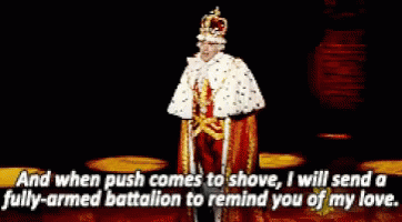 a television screen showing a message from the queen