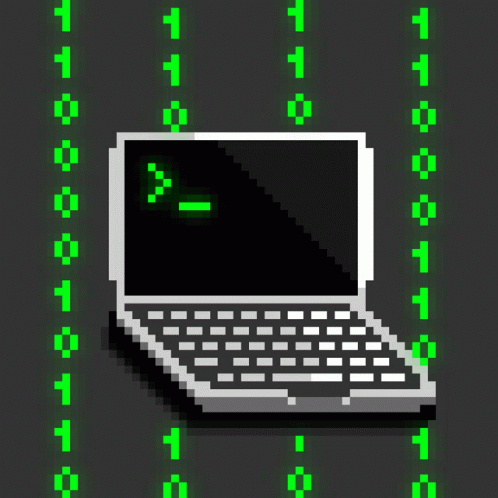 a close up of a laptop in front of green arrows