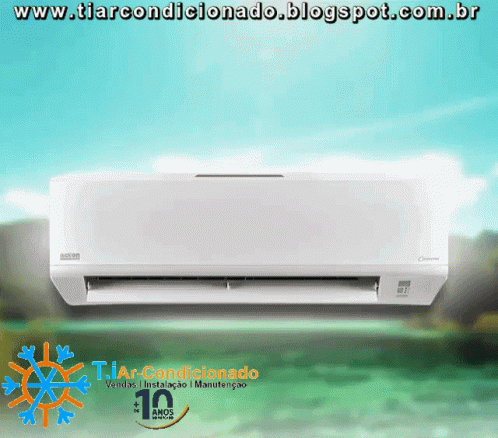 a picture of a white air conditioner with the text, there is no place to burn