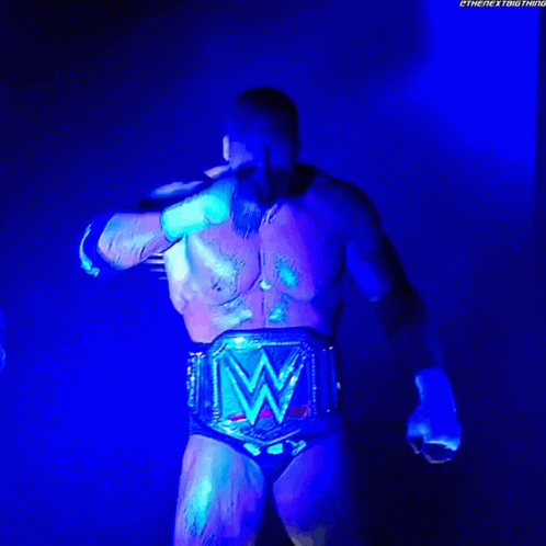 a wrestling wrestler in full bright gear
