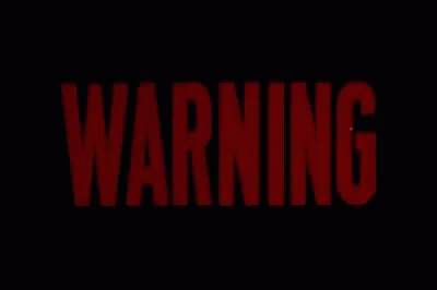 a black background with the word warning in blue