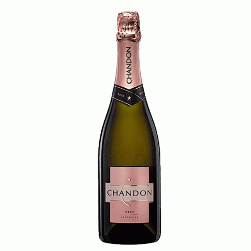 a bottle of sparkling champagne in front of a white background