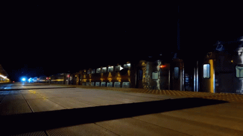 there are no people in the train station at night