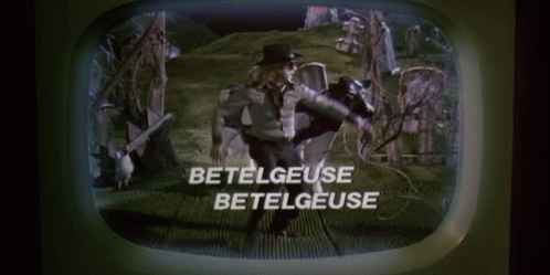 a television screen showing an image of the television show'beetlegeuse betheguse '