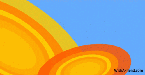 an orange and blue background with abstract rings