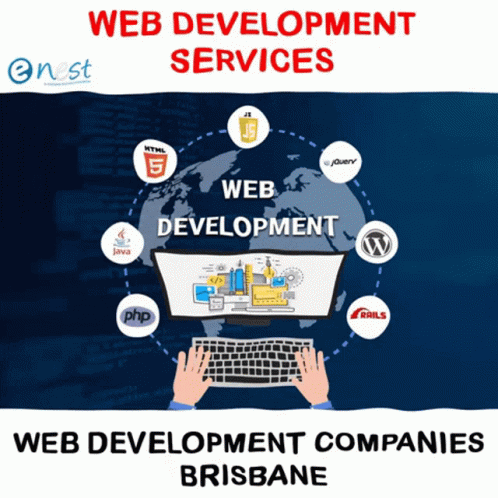 a graphic depicting web development company's website