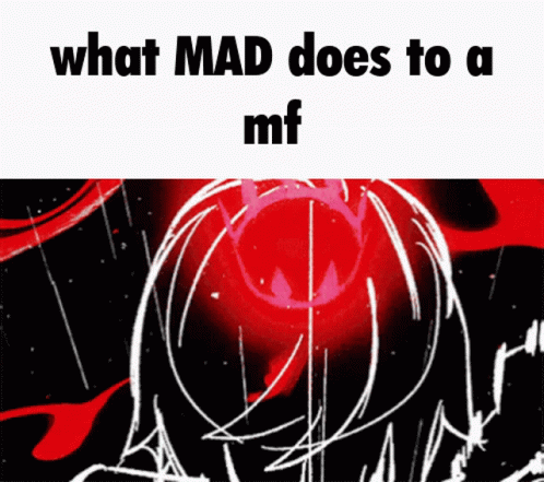 an art poster that reads what mad does to a m f