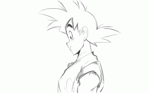 a drawing of gohan from dragon ball