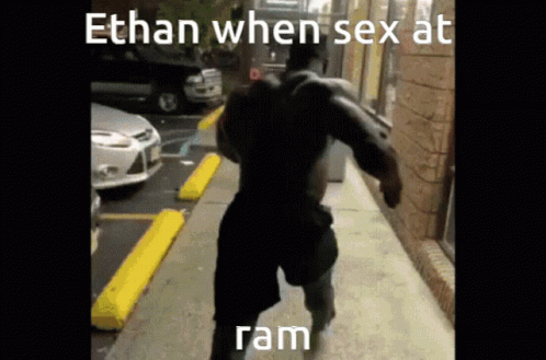 a person standing on a curb with the words, nathan when sex at rams