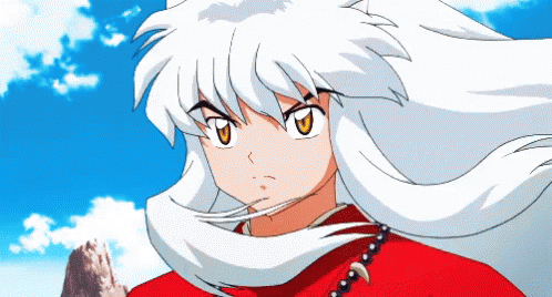 an anime character has blue eyes and white hair