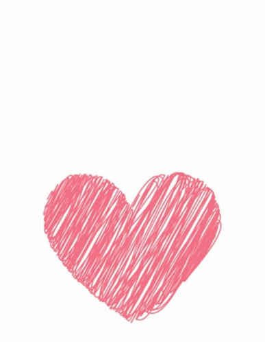 a drawing of a heart on a white background