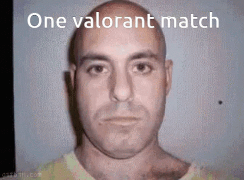 a man has his po taken with a one - valorant match