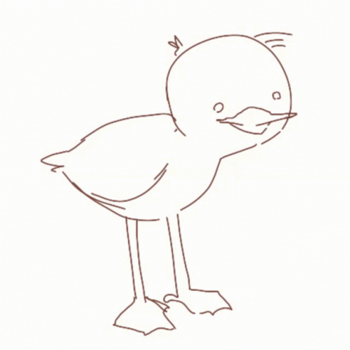 an illustration of a little bird looking like he's crying