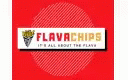 the flyer for flaviachips, which shows the logo