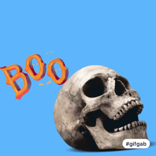 an artistic artistic picture of a skull in a picture with the word boo